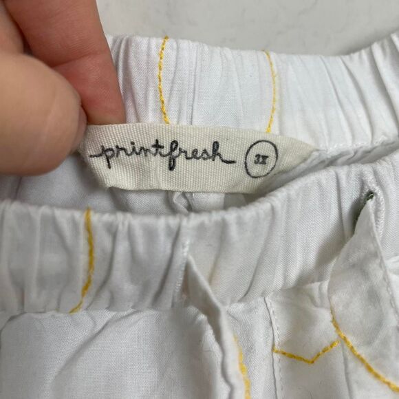 Printfresh Lemon Drop Embroidered Pajama Set White Organic Cotton Size 3x - Picture 4 of 6
